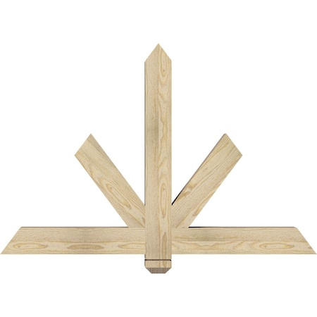 Ekena Millwork Kennewick Rough Sawn Timber Gable Bracket, Douglas Fir, 48"W x 32"H x 4"D x 4"F, 16/12 Pitch GBW048X32X0404KEN00RDF